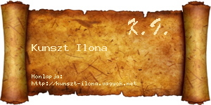 Kunszt Ilona névjegykártya