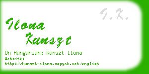 ilona kunszt business card